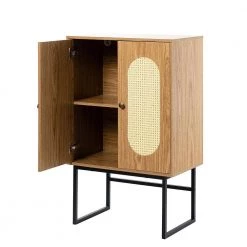 Krle 2-Door Acorn Accent Cabinet with Shelves by JAYDEN CREATION -JAYDEN CREATION Sales acorn jayden creation display cabinets hsczs0270 acorn 1f 1000