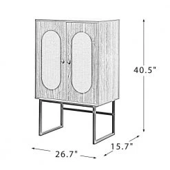 Krle 2-Door Acorn Accent Cabinet with Shelves by JAYDEN CREATION -JAYDEN CREATION Sales acorn jayden creation display cabinets hsczs0270 acorn 76 1000