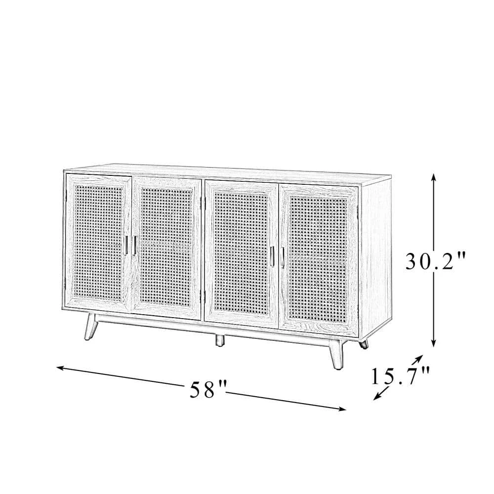 Buthrotos 58 in. W Acorn TV Stand for TVs up to 65 in. with Shelf by JAYDEN CREATION 9 Buthrotos 58 in. W Acorn TV Stand for TVs up to 65 in. with Shelf by JAYDEN CREATION - Image 9