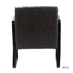Lachish Lesuire Anthracite PU Arm Chair with Tufted Back by JAYDEN CREATION -JAYDEN CREATION Sales anthracite jayden creation accent chairs hchww0089 anthracite 66 1000