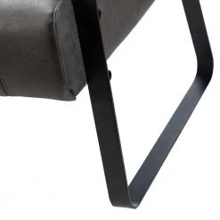 Lachish Lesuire Anthracite PU Arm Chair with Tufted Back by JAYDEN CREATION -JAYDEN CREATION Sales anthracite jayden creation accent chairs hchww0089 anthracite fa 1000