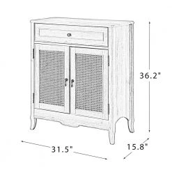 Alessandro 36 in. Tall 2-Door Aqua Accent Cabinet Aqua with Rattan by JAYDEN CREATION -JAYDEN CREATION Sales aqua jayden creation accent cabinets hscbsd0445 aqua 76 1000