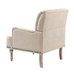 Leobarda Beige Armchair with Nailhead Trim Set of 2 by JAYDEN CREATION -JAYDEN CREATION Sales beige jayden creation accent chairs chm0384 beige s2 c3 1000