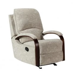 Deccan Beige Manual Rocking Recliner for Living Room by JAYDEN CREATION
