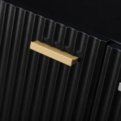 Laconia 30 in. Tall 2-Door Black Accent Cabinet with Shelves by JAYDEN CREATION -JAYDEN CREATION Sales black jayden creation accent cabinets scbsd0531 black 4f 1000