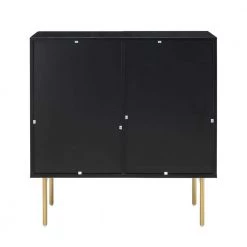 Laconia 30 in. Tall 2-Door Black Accent Cabinet with Shelves by JAYDEN CREATION -JAYDEN CREATION Sales black jayden creation accent cabinets scbsd0531 black 66 1000