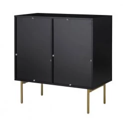 Laconia 30 in. Tall 2-Door Black Accent Cabinet with Shelves by JAYDEN CREATION -JAYDEN CREATION Sales black jayden creation accent cabinets scbsd0531 black c3 1000
