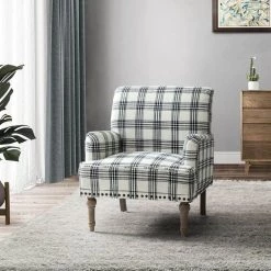 Belluno Black Armchair with Nailhead Trim by JAYDEN CREATION -JAYDEN CREATION Sales black jayden creation accent chairs chm0405 black 31 1000