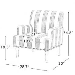 Belluno Black Armchair with Nailhead Trim by JAYDEN CREATION -JAYDEN CREATION Sales black jayden creation accent chairs chm0405 black 76 1000