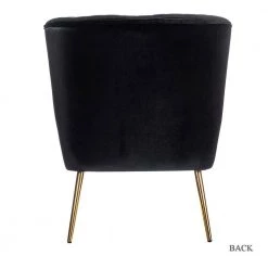 Monica Black Gold Legs Side Chair (Set of 2) by JAYDEN CREATION -JAYDEN CREATION Sales black jayden creation accent chairs chmjm002 black s2 66 1000