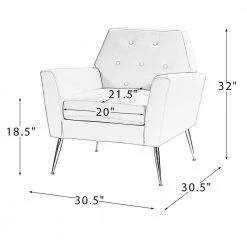 Ernesto Black Upholstered Armchair with Tufted Back by JAYDEN CREATION -JAYDEN CREATION Sales black jayden creation accent chairs chwh0231 black 76 1000