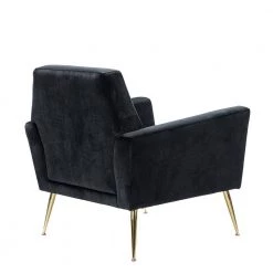 Ernesto Black Upholstered Armchair with Tufted Back by JAYDEN CREATION -JAYDEN CREATION Sales black jayden creation accent chairs chwh0231 black c3 1000
