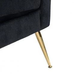 Ernesto Black Upholstered Armchair with Tufted Back by JAYDEN CREATION -JAYDEN CREATION Sales black jayden creation accent chairs chwh0231 black fa 1000