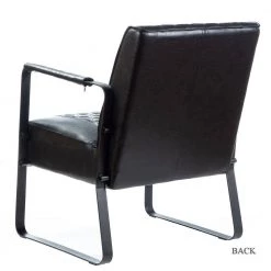 Lachish Lesuire Black Leg Black PU Arm Chair with Tufted Back (Set of 2) by JAYDEN CREATION -JAYDEN CREATION Sales black jayden creation accent chairs hchww0089 black s2 c3 1000