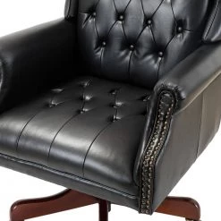 Micaela Black Swivel Executive Chair with Nailhead Trim by JAYDEN CREATION -JAYDEN CREATION Sales black jayden creation executive chairs ofhc0212 black 4f 1000