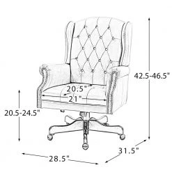 Micaela Black Swivel Executive Chair with Nailhead Trim by JAYDEN CREATION -JAYDEN CREATION Sales black jayden creation executive chairs ofhc0212 black 76 1000