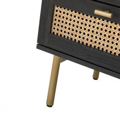 Datang Black 23.5 in. Tall 2-Drawer Nightstand with 2-Drawers by JAYDEN CREATION 17 Datang Black 23.5 in. Tall 2-Drawer Nightstand with 2-Drawers by JAYDEN CREATION -JAYDEN CREATION Sales black jayden creation nightstands nsbsd0549 black fa 1000