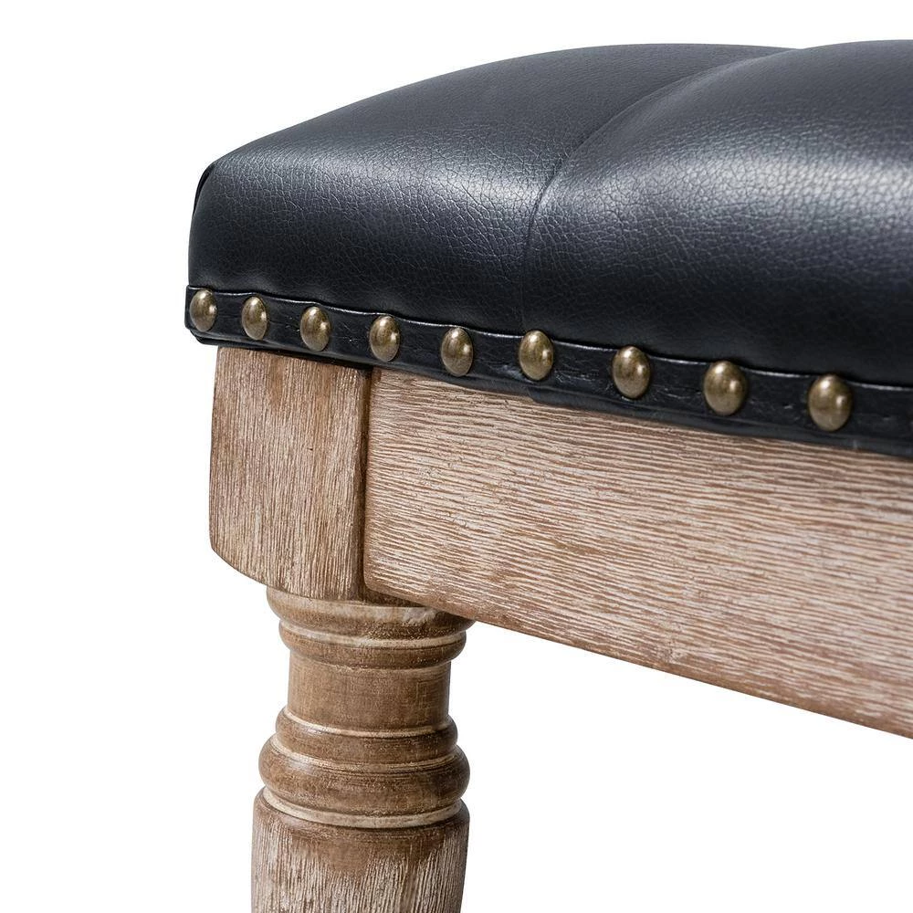 Xanthus 34" Wide Tufted Square Cocktail Black Ottoman with Button-tufted by JAYDEN CREATION 6 Xanthus 34" Wide Tufted Square Cocktail Black Ottoman with Button-tufted by JAYDEN CREATION - Image 6