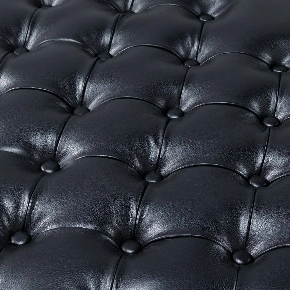 Xanthus 34" Wide Tufted Square Cocktail Black Ottoman with Button-tufted by JAYDEN CREATION 7 Xanthus 34" Wide Tufted Square Cocktail Black Ottoman with Button-tufted by JAYDEN CREATION - Image 7