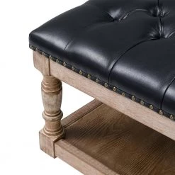 Xanthus 34" Wide Tufted Square Cocktail Black Ottoman with Button-tufted by JAYDEN CREATION 14 Xanthus 34" Wide Tufted Square Cocktail Black Ottoman with Button-tufted by JAYDEN CREATION -JAYDEN CREATION Sales black jayden creation ottomans ots0475 black 4f 1000