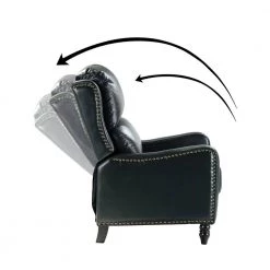 Tonle 29.5" Wide Black Genuine Leather Manual Club Recliner by JAYDEN CREATION -JAYDEN CREATION Sales black jayden creation recliners hrcxa0266 black 4f 1000