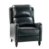 Tonle 29.5" Wide Black Genuine Leather Manual Club Recliner by JAYDEN CREATION