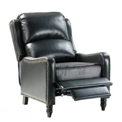 Tonle 29.5" Wide Black Genuine Leather Manual Club Recliner by JAYDEN CREATION -JAYDEN CREATION Sales black jayden creation recliners hrcxa0266 black c3 1000
