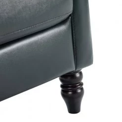 Tonle 29.5" Wide Black Genuine Leather Manual Club Recliner by JAYDEN CREATION -JAYDEN CREATION Sales black jayden creation recliners hrcxa0266 black fa 1000