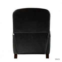 Deborah Black Genuine Cigar Leather Recliner with Tapered Block Feet (Set of 2) by JAYDEN CREATION -JAYDEN CREATION Sales black jayden creation recliners rclb0170 black s2 66 1000