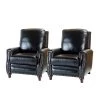 Theresa Black Cigar Genuine Cigar Leather Recliner with Nailhead Trim (Set of 2) by JAYDEN CREATION