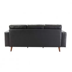 Agamemnon 82 in. Black Genuine Leather Straight Sofa with Solid Wood Legs by JAYDEN CREATION 12 Agamemnon 82 in. Black Genuine Leather Straight Sofa with Solid Wood Legs by JAYDEN CREATION -JAYDEN CREATION Sales black jayden creation sofas couches sfxa0392 black a b 66 1000