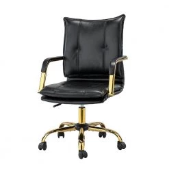 Patrizia Black Task Chair with Tufted by JAYDEN CREATION