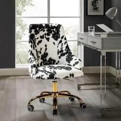 Arce Black Swivel Gold Legs Task Chair by JAYDEN CREATION -JAYDEN CREATION Sales black jayden creation task chairs ofm0022 black 31 1000