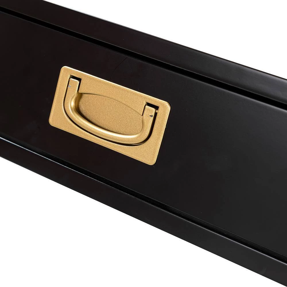 Noelle 42 in. Black Office Writing Desk with Drawers by JAYDEN CREATION 7 Noelle 42 in. Black Office Writing Desk with Drawers by JAYDEN CREATION - Image 7