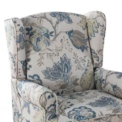 Daunus Blue Armchair with Turned Legs by JAYDEN CREATION -JAYDEN CREATION Sales blue jayden creation accent chairs chhd0420 blue 1f 1000