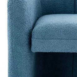 Baudoin Blue Barrel Chair with Polyester Fabric (Set of 2) by JAYDEN CREATION -JAYDEN CREATION Sales blue jayden creation accent chairs chm0353 blue s2 44 1000