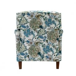 Acoetes Blue Armchair with Turned Legs by JAYDEN CREATION -JAYDEN CREATION Sales blue jayden creation accent chairs chwh0441 blue 66 1000