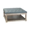 Faiym Blue Shelved Tufted Cocktail Ottoman by JAYDEN CREATION
