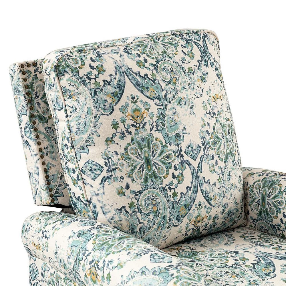 Orlando Blue Manual Swivel Glider Recliner with Swivel Base by JAYDEN CREATION 6 Orlando Blue Manual Swivel Glider Recliner with Swivel Base by JAYDEN CREATION - Image 6