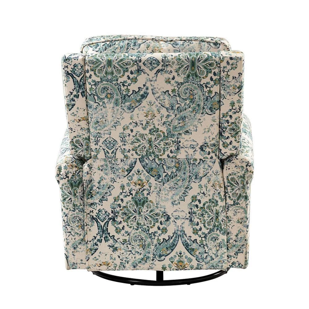 Orlando Blue Manual Swivel Glider Recliner with Swivel Base by JAYDEN CREATION 3 Orlando Blue Manual Swivel Glider Recliner with Swivel Base by JAYDEN CREATION - Image 3