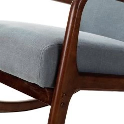 Cecilia Blue Rocking Chair with with a Lumbar Pillow (Set of 2) by JAYDEN CREATION -JAYDEN CREATION Sales blue jayden creation rockers gliders ottomans chqy0079 blue s2 44 1000