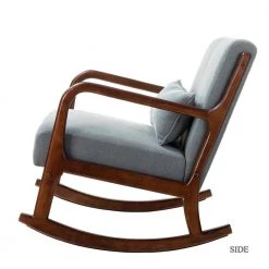 Cecilia Blue Rocking Chair with with a Lumbar Pillow (Set of 2) by JAYDEN CREATION -JAYDEN CREATION Sales blue jayden creation rockers gliders ottomans chqy0079 blue s2 e1 1000