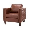P1 a cido Brown Club Chair with Nailhead Trim by JAYDEN CREATION