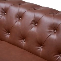 Antonio 60 in. W Brown Loveseat with Nailhead Trim by JAYDEN CREATION -JAYDEN CREATION Sales brown jayden creation loveseats cy2026b 2 brown p 4f 1000