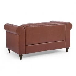 Antonio 60 in. W Brown Loveseat with Nailhead Trim by JAYDEN CREATION -JAYDEN CREATION Sales brown jayden creation loveseats cy2026b 2 brown p c3 1000