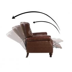 Isabel Brown Genuine Leather Recliner with Tufted Back Set of 2 by JAYDEN CREATION -JAYDEN CREATION Sales brown jayden creation recliners rcxa0346 brown s2 c3 1000