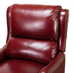Hyde Burgundy Nailhead Genuine Cigar Leather Recliner by JAYDEN CREATION -JAYDEN CREATION Sales burgundy jayden creation recliners rclb0052 burgundy 1f 1000