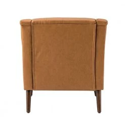 Nycteus Camel Vegan Leather Armchair with Nailhead Trim Set of 2 by JAYDEN CREATION -JAYDEN CREATION Sales camel jayden creation accent chairs chdt0542 camel s2 66 1000