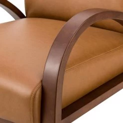 Byblis Vegan Leather Camel Armchair with Wooden Legs (Set of 2) by JAYDEN CREATION 16 Byblis Vegan Leather Camel Armchair with Wooden Legs (Set of 2) by JAYDEN CREATION -JAYDEN CREATION Sales camel jayden creation accent chairs chjk0544 camel s2 44 1000