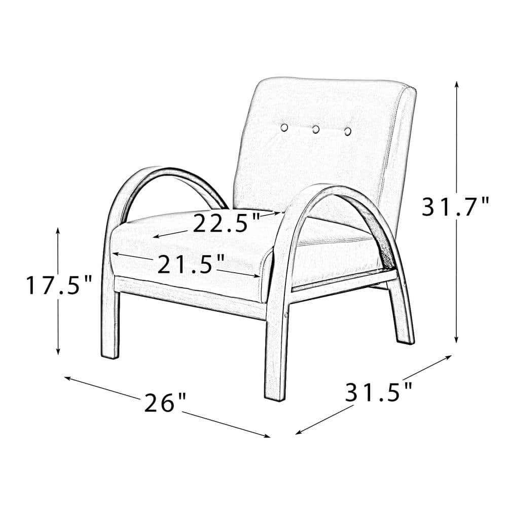Byblis Vegan Leather Camel Armchair with Wooden Legs (Set of 2) by JAYDEN CREATION 9 Byblis Vegan Leather Camel Armchair with Wooden Legs (Set of 2) by JAYDEN CREATION - Image 9